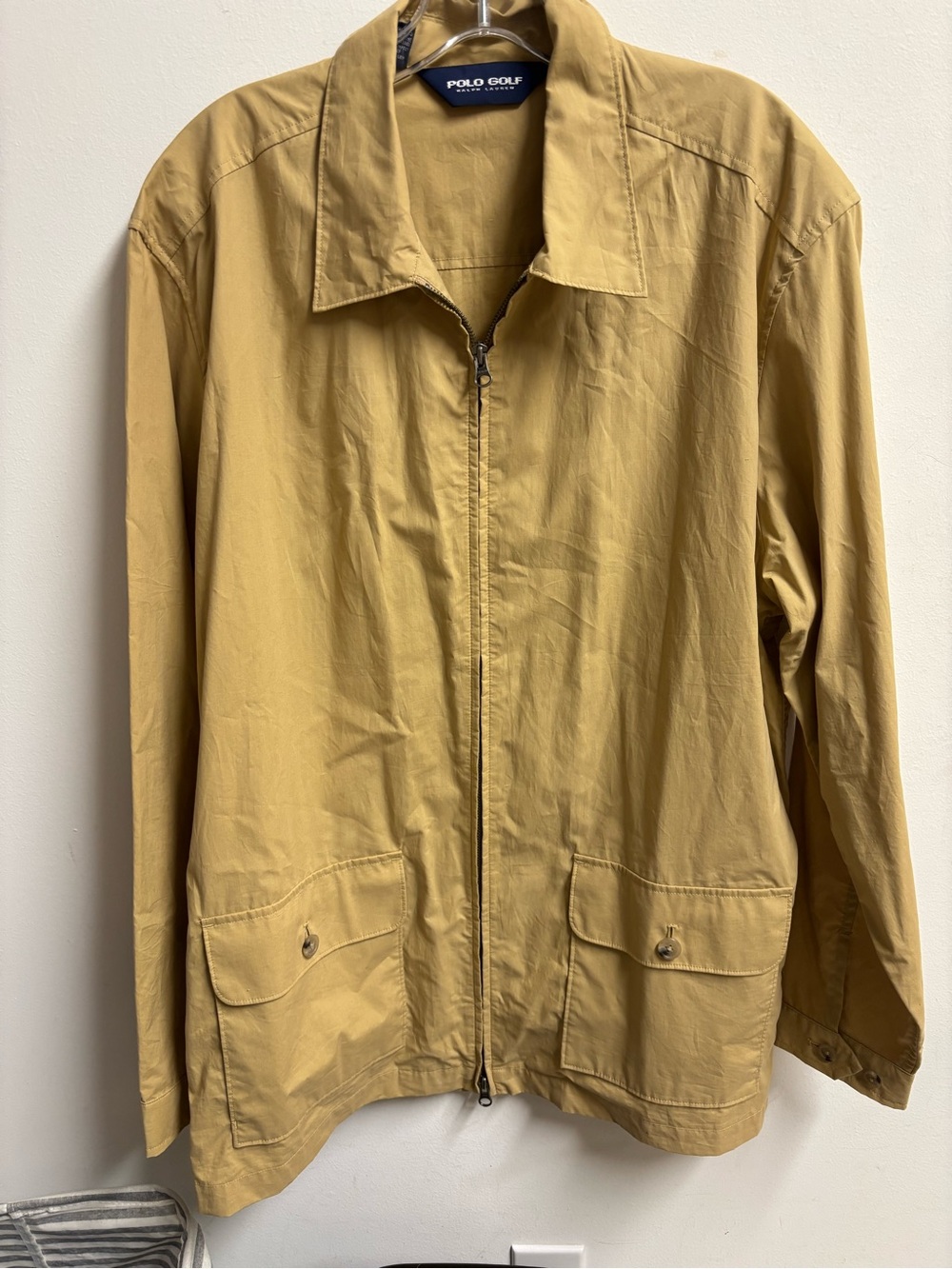 Ralph Lauren Polo Golf Lightweight Zip Jacket in Mustard